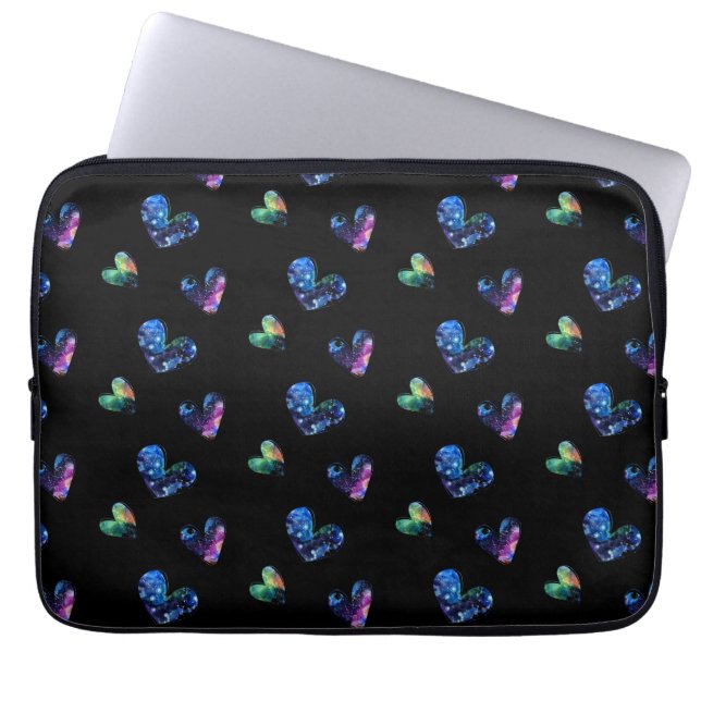 Space Hearts Laptop Sleeve (Front)