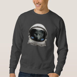 Space Helmet Astronaut Cat Sweatshirt