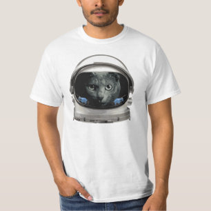 Space Helmet Astronaut Cat T-Shirt