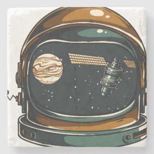 space helmet stone coaster