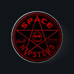 Space Hipsters 66,666 Member Celebration Button<br><div class="desc">For the Goths among us,  to celebrate our 66, 000th member!  Chris Spain design for the Space Hipsters.</div>