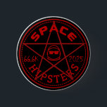 Space Hipsters 66,666 Member Celebration Button<br><div class="desc">For the Goths among us,  to celebrate our 66, 000th member!  Chris Spain design for the Space Hipsters.</div>