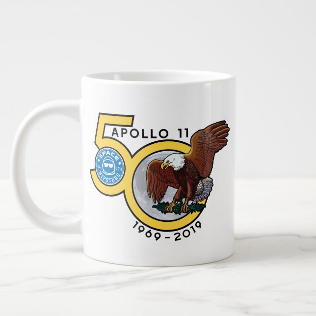 Space Hipsters® Apollo 50 Jumbo Coffee Mug (20 oz) (Left)