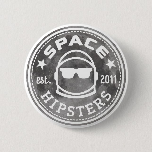 Space Hipsters® Apollo 50 Lunar Button (Front)