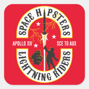 Space Hipsters® Lightning Riders 3" sticker