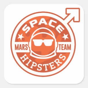 Space Hipsters® MARS TEAM 3" Stickers