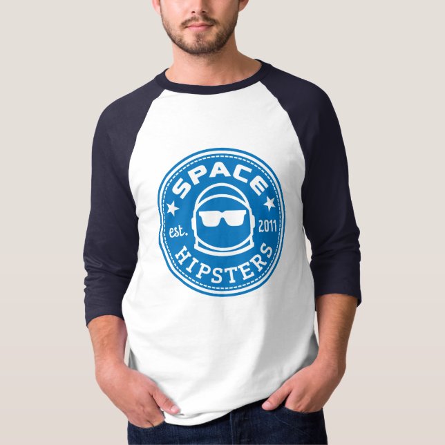 Space Hipsters® Men's Logo 3/4 Sleeve Jersey Shirt (Front)