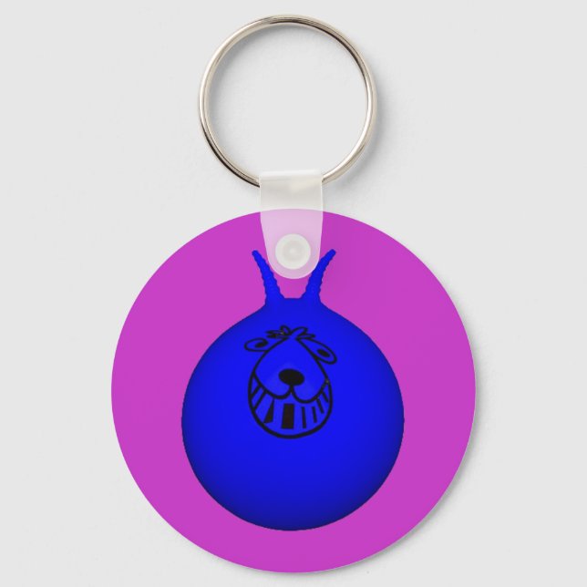 Space Hopper Keyring Blue/Purple (Front)