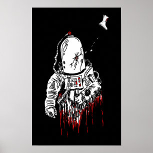 Space Horror, astronaut spacesuit Poster