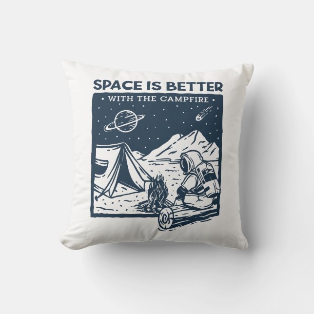 Space is Better with the Campfire Cushion (Front)