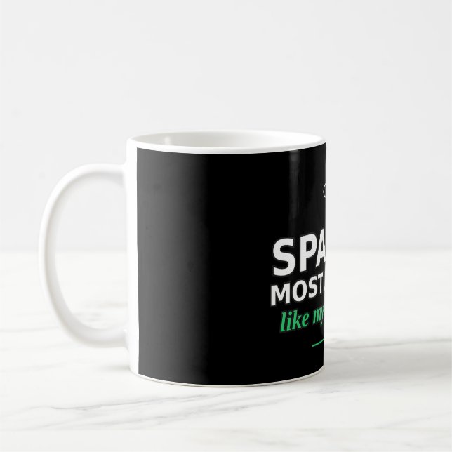 Space Is Mostly Empty Funny Astronomy Black Mug (Left)