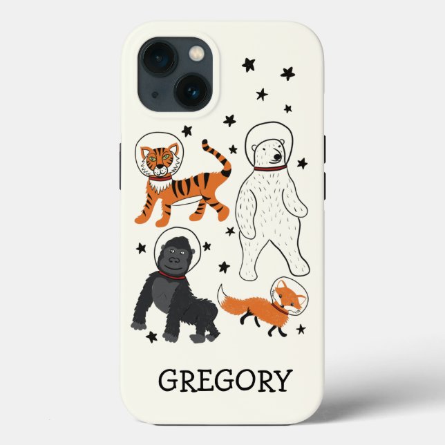 Space is Wild Animal Astronauts Personalised Case-Mate iPhone Case (Back)