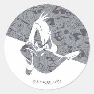 SPACE JAM: A NEW LEGACY™   DAFFY DUCK™ Mod Pattern Classic Round Sticker