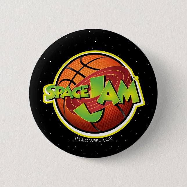SPACE JAM™ Basketball Logo 6 Cm Round Badge (Front)