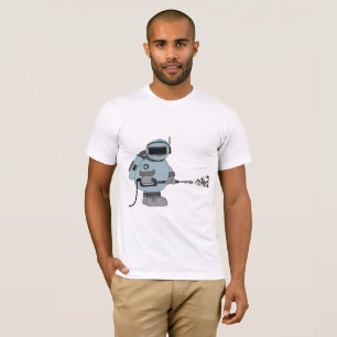 Space Janitor Spraying Stars Sci-Fi Astronaut  T-Shirt