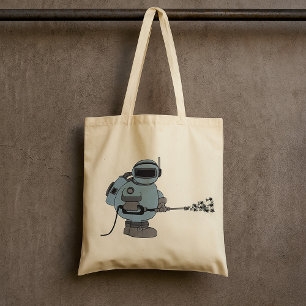 Space Janitor Spraying Stars Sci-Fi Astronaut  Tote Bag
