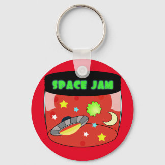 Space Jar Jam Red  Key Ring
