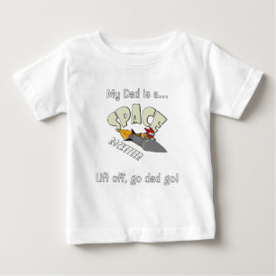 Space journey of a rocketeer baby T-Shirt