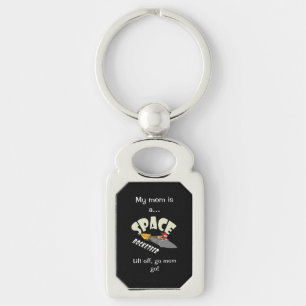 Space journey of a rocketeer key ring
