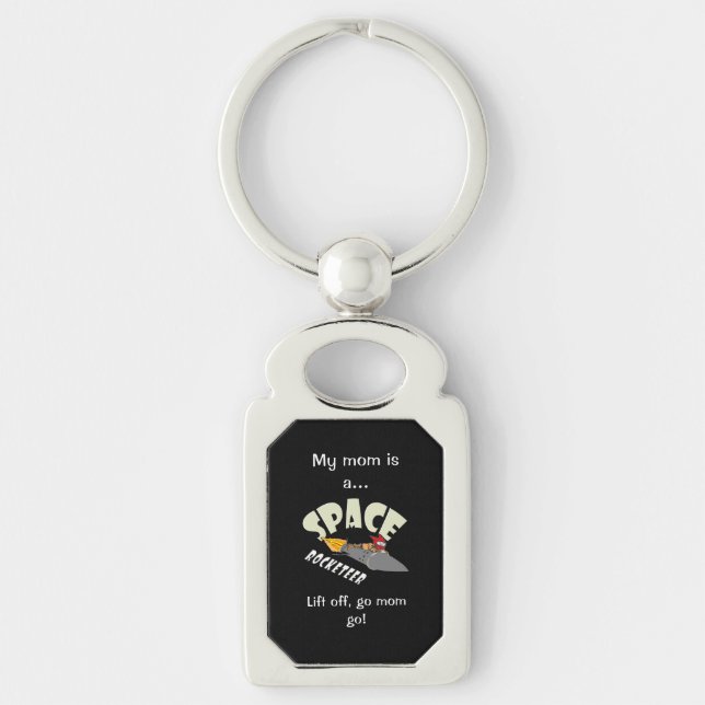 Space journey of a rocketeer  key ring (Front)