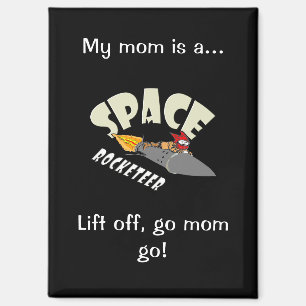 Space journey of a rocketeer magnet