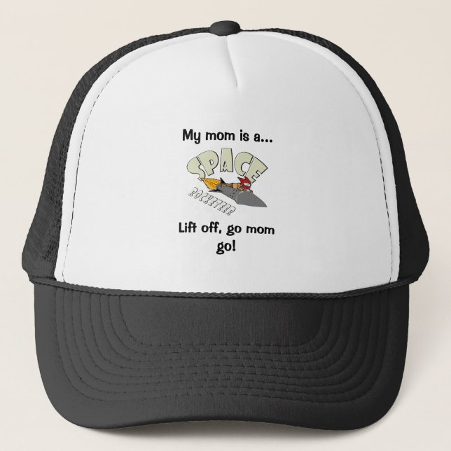 Space journey of a rocketeer  trucker hat (Front)