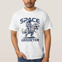 Space Jurisdiction Astronaut Riding T-Rex T-Shirt 