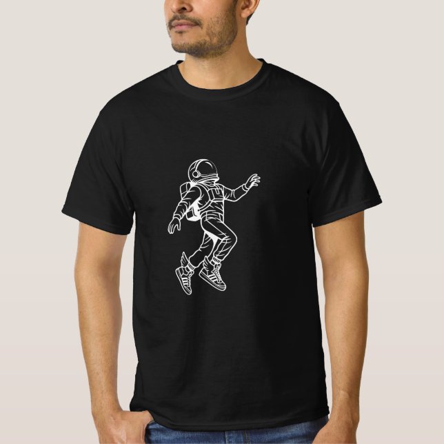 Space Kicks: Winged Astronaut Flight T-Shirt (Front)