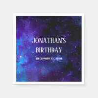 Space kids birthday. Planetarium party. Galaxy