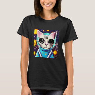 Space Kitten Cat Kitty Science Fiction Feline Des T-Shirt