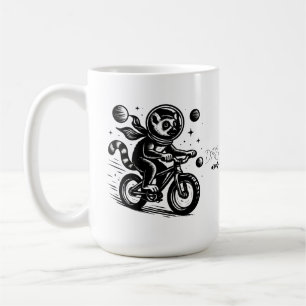 Space Lemur Astronaut Riding Bicycle - Madagascar  Coffee Mug