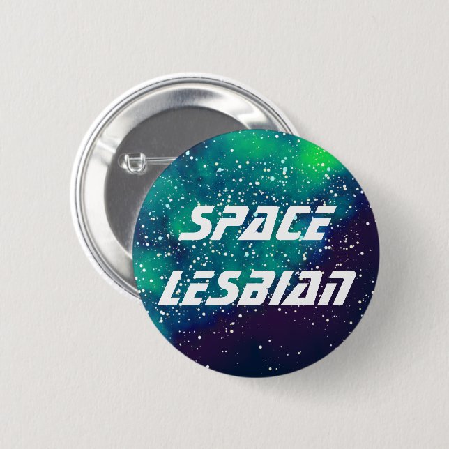 Space Lesbian Customisable Galaxy Identity 6 Cm Round Badge (Front & Back)
