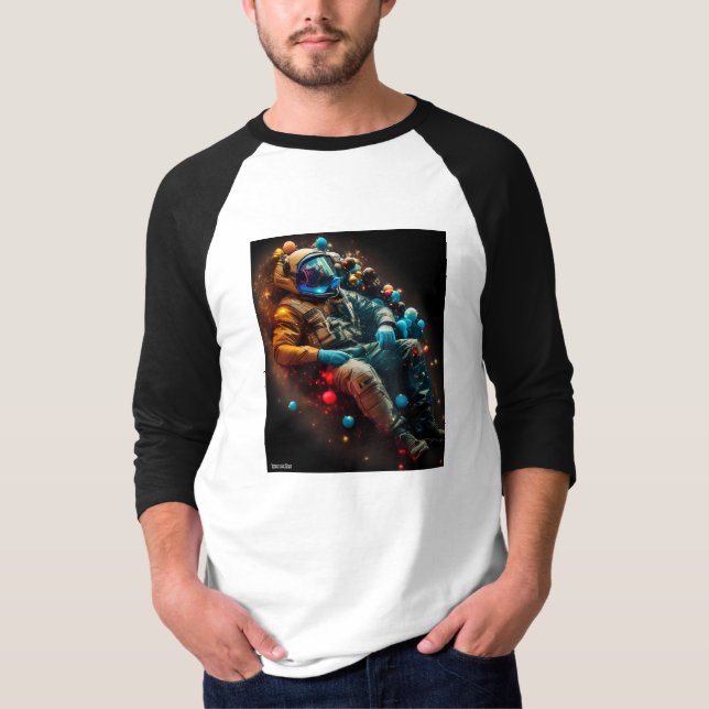 Space Lounger Half Sleeve Baseball Undershirt  T-Shirt (Front)