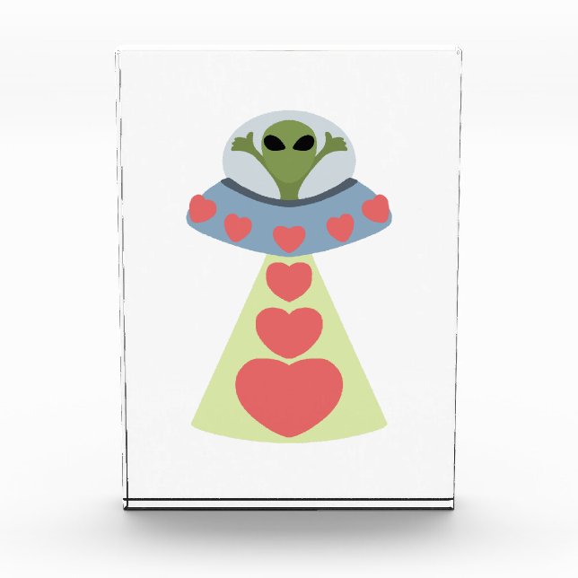 Space Love Alien Valentine Photo Block (Front)
