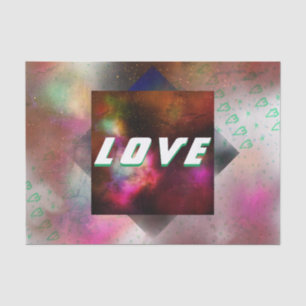 Space Love - Nebula, Stars, Hearts Tissue Paper