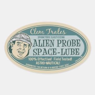 Space Lube Oval Sticker