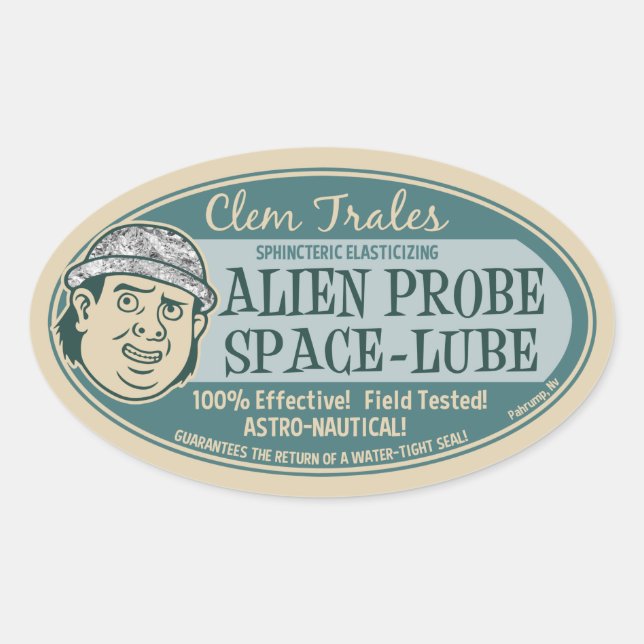 Space Lube Oval Sticker (Front)