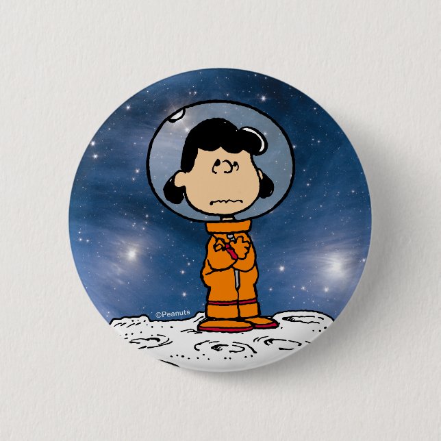 SPACE | Lucy Astronaut 6 Cm Round Badge (Front)