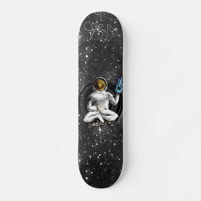 "Space Man Meditation" Deck Skateboard (Front)