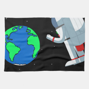 Space Man Tea Towel
