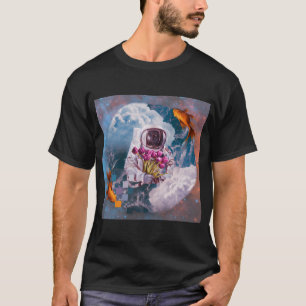Space Man with Flowers T-Shirt
