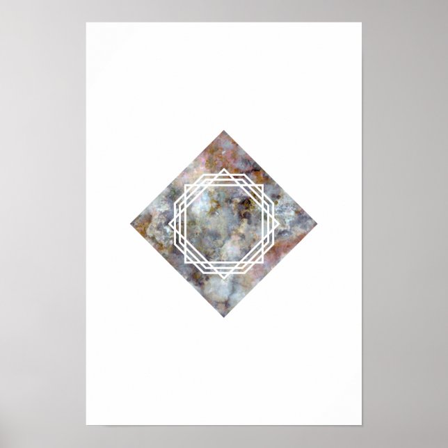 Space Marble Geometric Poster (Front)
