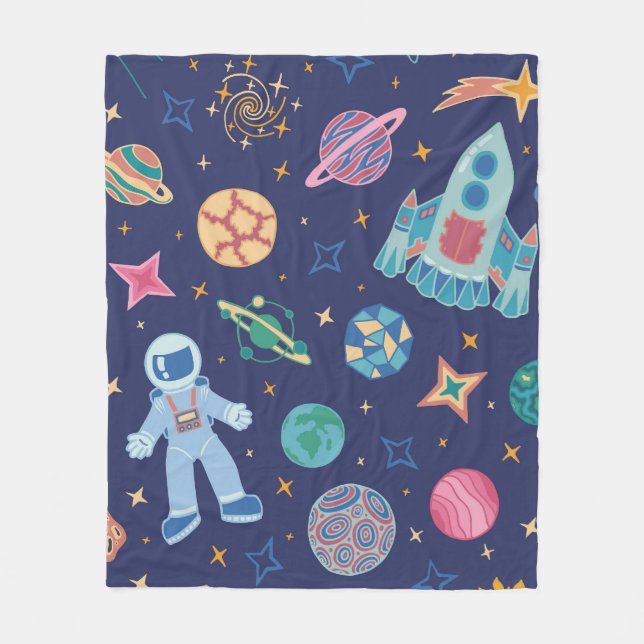 Space Mission Fleece Blanket (Front)