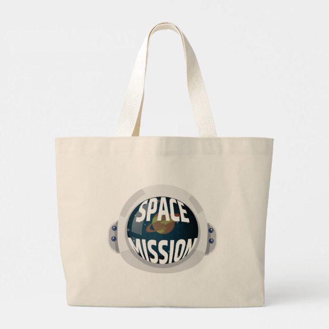 Space mission large tote bag (Back)