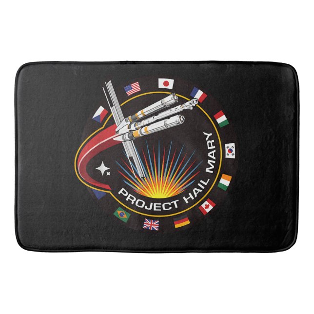 Space Mission Patch Bath Mat (Front)