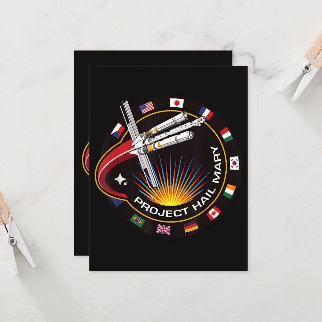 Space Mission Patch Card (Front/Back In Situ)