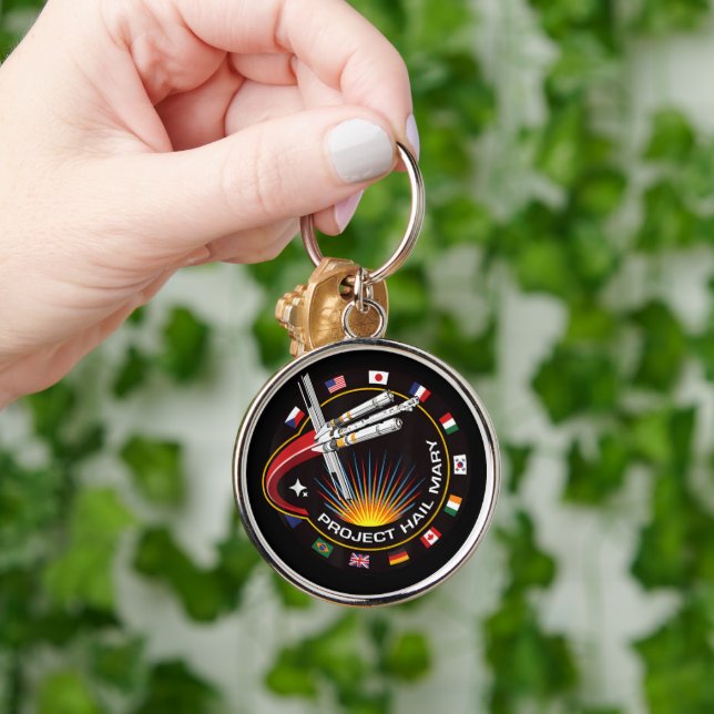 Space Mission Patch Key Ring (Hand)