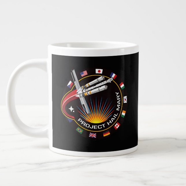 Space Mission Patch Large Coffee Mug (Left)