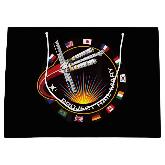 Space Mission Patch Large Gift Bag (Front)