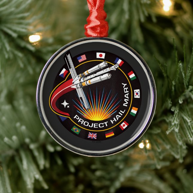 Space Mission Patch Metal Ornament (Tree)